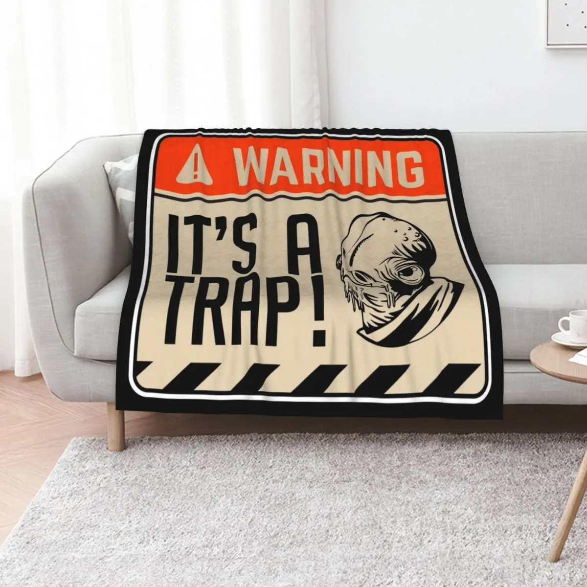 C'est une piège # Couverture polaire en flanelle ultra douce avec la célèbre phrase de l'admiral Ackbar, idéale pour toutes les saisons