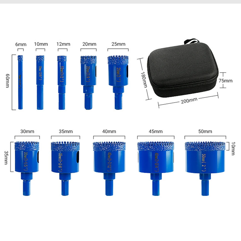 6-50mm Kira-kira Mata Bor Listrik Kering Solusi Pengeboran Sempurna Mata Bor Umur Servis Tinggi Untuk Ubin Dan Batu