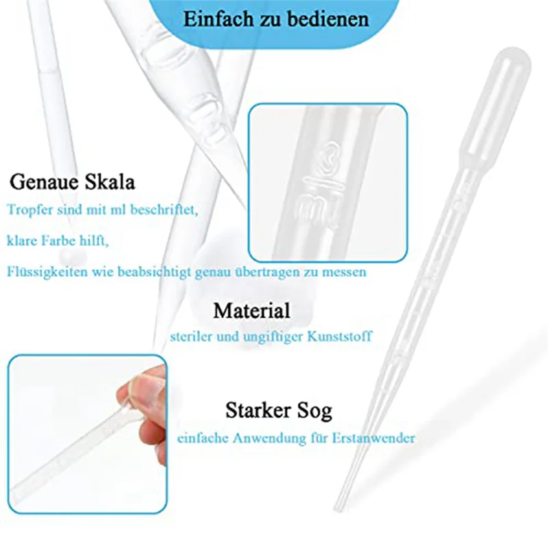 

EDT-300 CK Pipettes Ck,3Ml Disposable Pipettes,Measuring Pipettes Laboratory, Classroom,Experimental Acrylic Color,Ether Oil