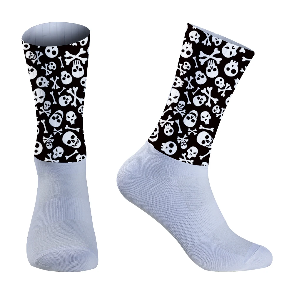 Chaussettes de sport pro en silicone respirant, pour vélo, course à pied, cyclisme, cool, nouvelle collection été 2024