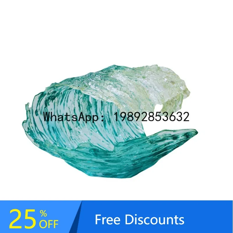 

CZ Decorations Ornaments Transparent Resin Abstract Water Flower Sculpture Model Room Entrance Villa Aisle Art Ornaments