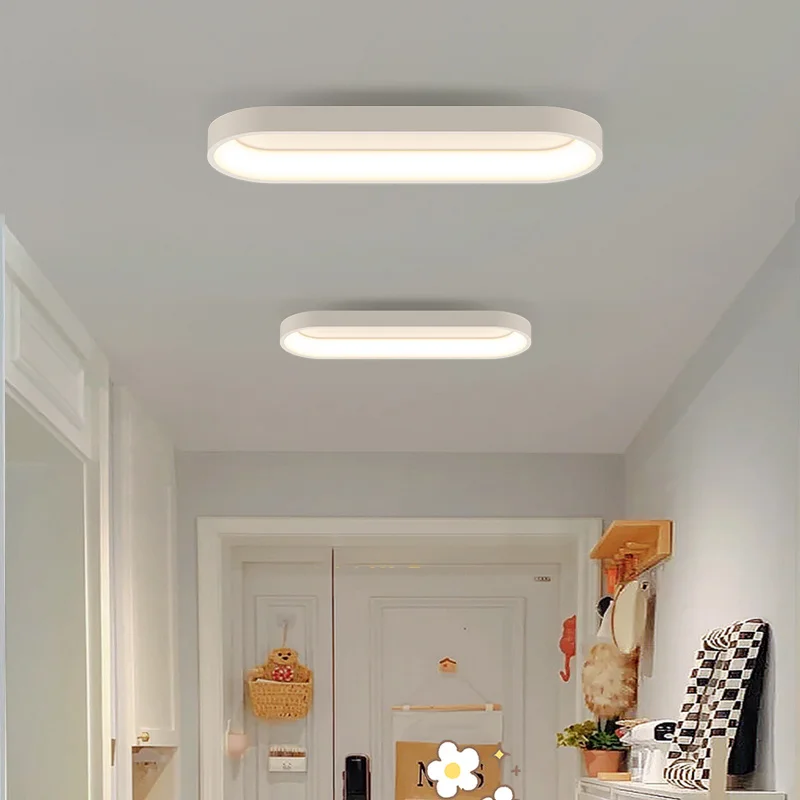 Modern Minimalist LED Entry Hallway Long Ceiling Light For Cloakroom Balcony Corridor Aisle Loft Home Creative Decor Bright Lamp