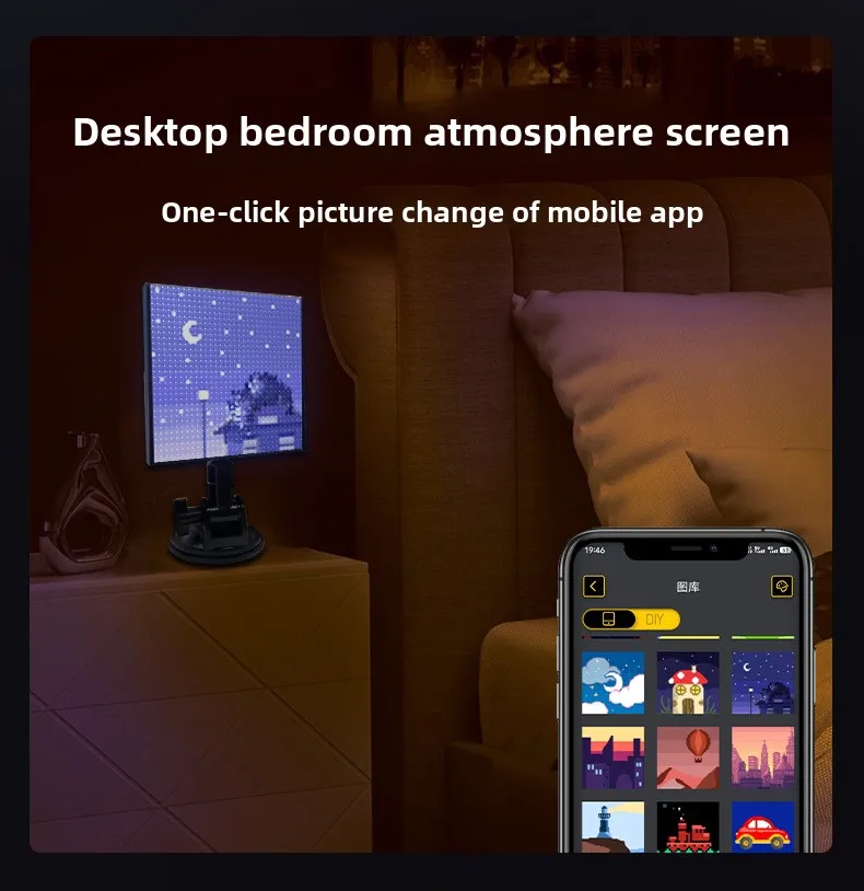 نافذة السيارة الخلفية LED التعبير الرائع شاشة السيارة سطح المكتب الديكور APP شاشة بكسل شاشة LED التعبير جو الشاشة