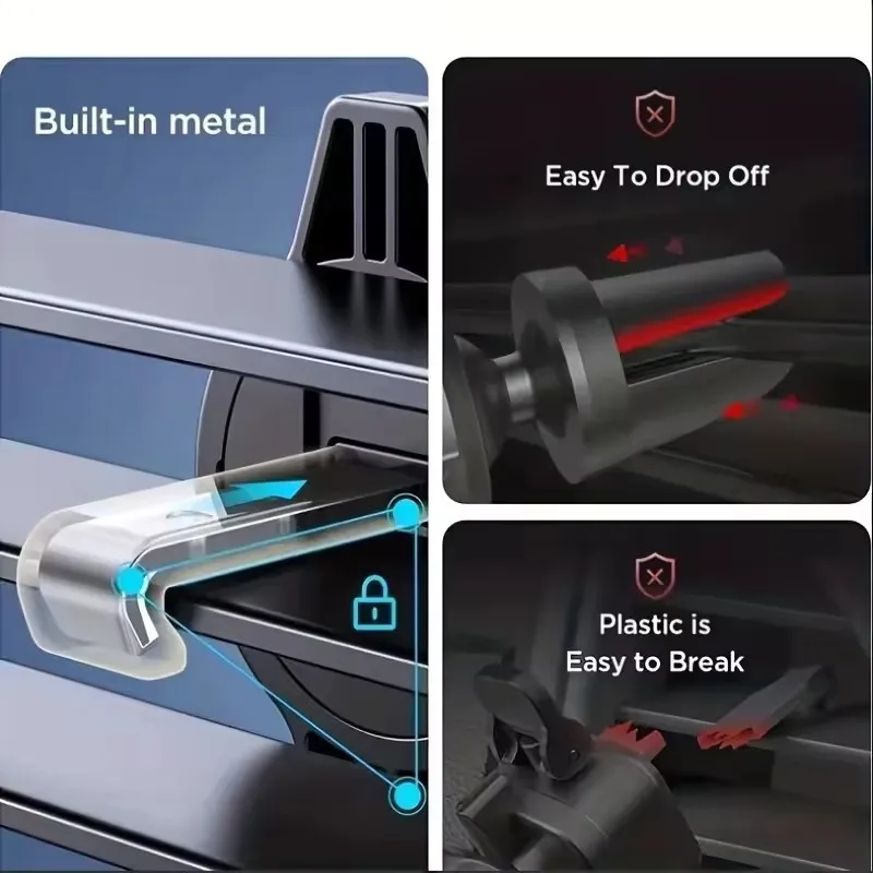 Universal Car Hook Base Phone Holder Gravity Mobile Stand GPS Support Auto Air Vent Mount for IPhone 16 15 14 13 Xiaomi Samsung view 5