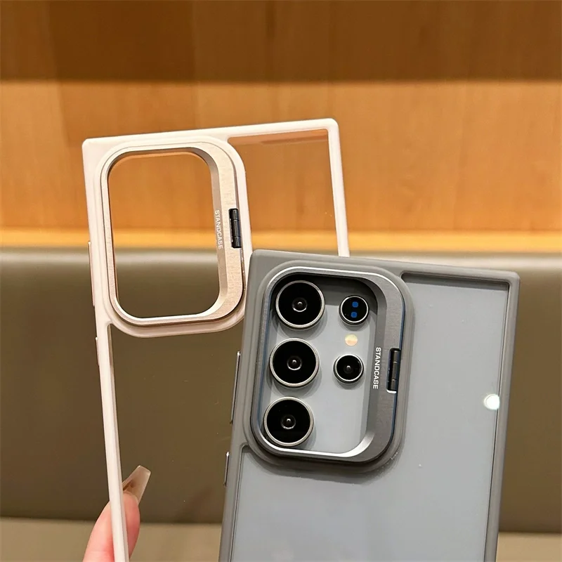 Per Magsafe Supporto Nascosto Wireless Magnetico Carica Cassa Del Telefono Per Samsung Galaxy S25 S24 Ultra S22 S23 FE Plus Copertura Trasparente