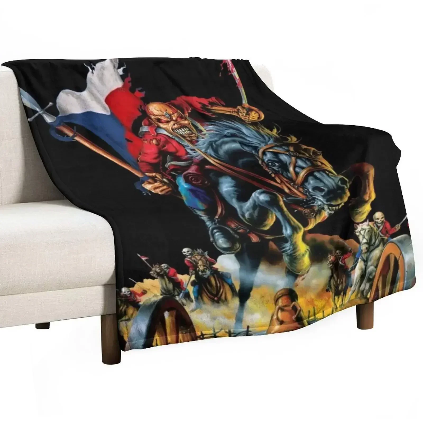 Heavy Rock music Iron 80s skull Iron Throw Blanket Blankets Sofas Of Decoration Luxury Brand Summer Beddings Weighted Blankets