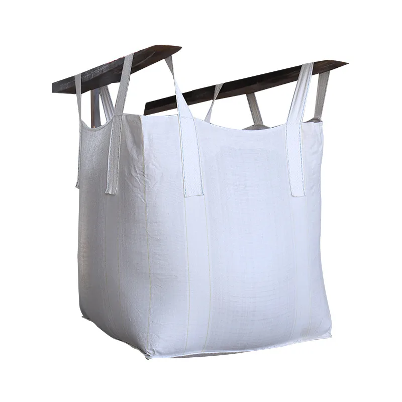 White PP Bulk Bag 1 Pc New Thickened FIBC Bag 2205-6614 LBS Load Capacity for Forklift Logistics Transport Multi-scene Use