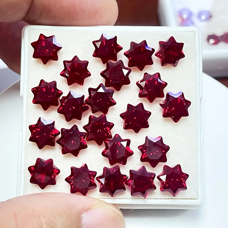 أعلى جودة مختبر نمت روبي حمامة الدم الأحجار الكريمة الحمراء DIY بها بنفسك مواد صنع المجوهرات تحديد شهادة AGL