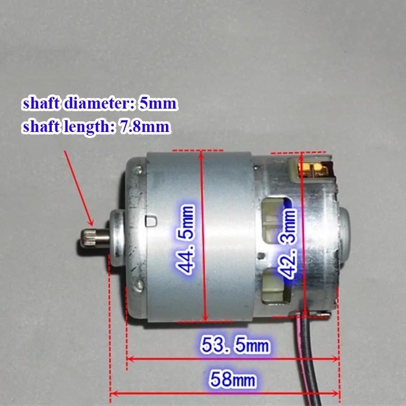 RZ-736VA-7519 RS-736 High Speed Power Electric Drill Motor DC 12V 14.4V 18V 17800RPM 5mm Shaft DIY Garden Tools Screwdriver