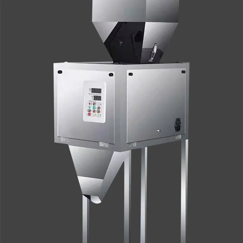 Particle Ganule Automatic Weighing Filling Machine For Puffed Snacks Fried Chips Rice Crackers Popcorn Large Vibration Filler