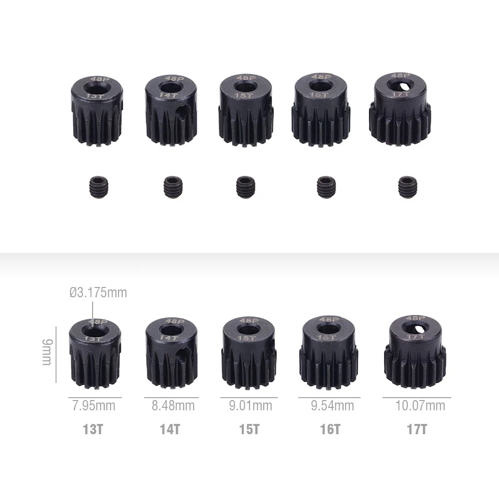 48DP 3.175mm 14T 15T 18T 19T 20T 24T 26T 28T 30T 33T 36T 38T 39T 40T 13T- 41T metalowy silnik z zębatką biegów stalowa przekładnia do samochodu 1/10