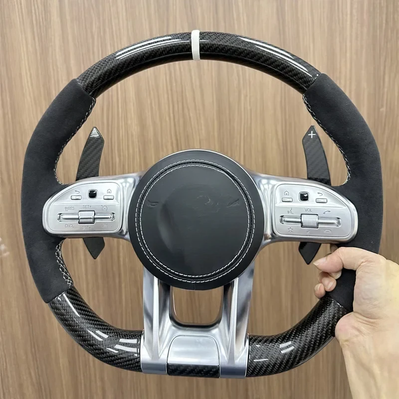 High Quality Carbon Fiber Steering Wheel For Mercedes W204 W205 W212 W213 W218 W253 A B C E GLC R-Class