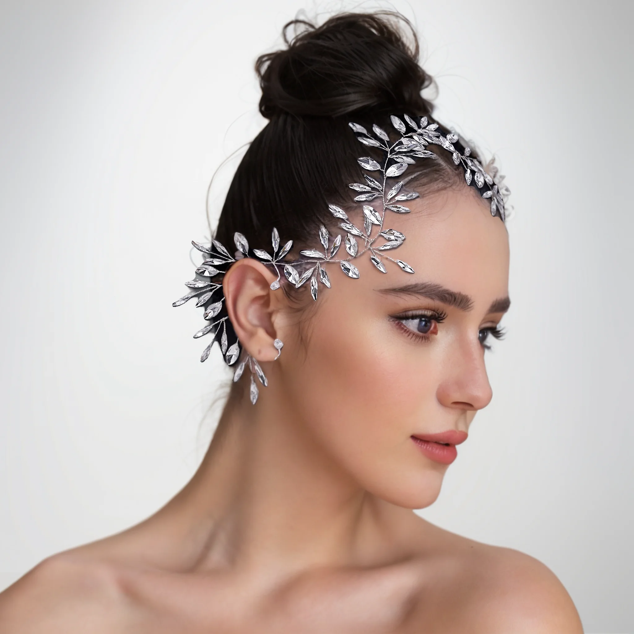 Bride Women Crystal Headband Wedding Party Hair Accessories Miss International Pageant Head Band Girls Headdress HP526