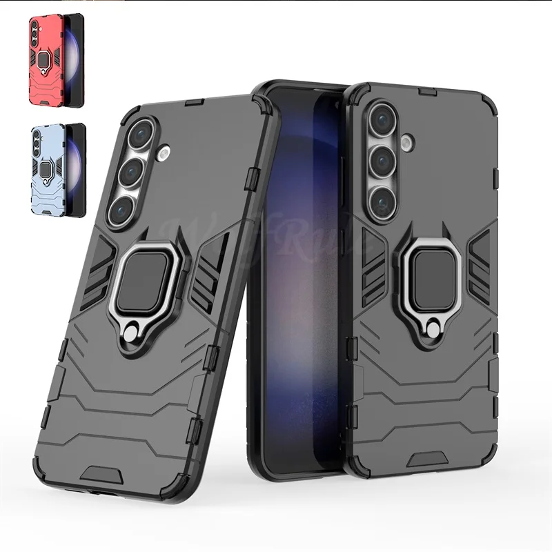 

For Samsung Galaxy S25 Case For Samsung S25 S24 S23 Ultra Plus FE Cover Shockproof Ring Magnetic Holder Fundas Samsung S25 Plus