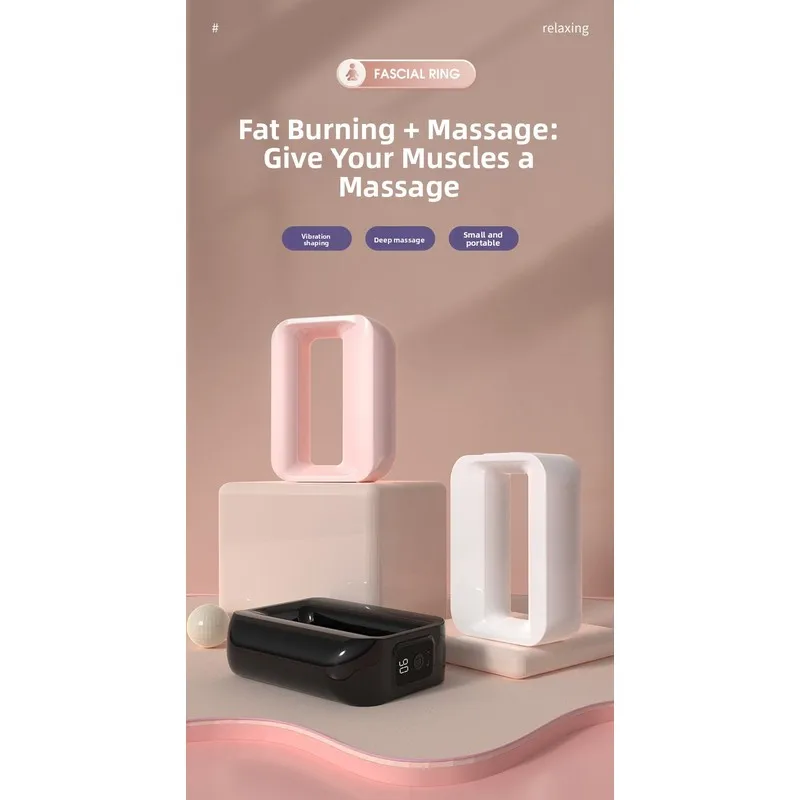 Household Portable Fascia Ring Massager, Vibration Massager for Muscle Relaxation, Massage Gun for Shoulder, Neck and Legs