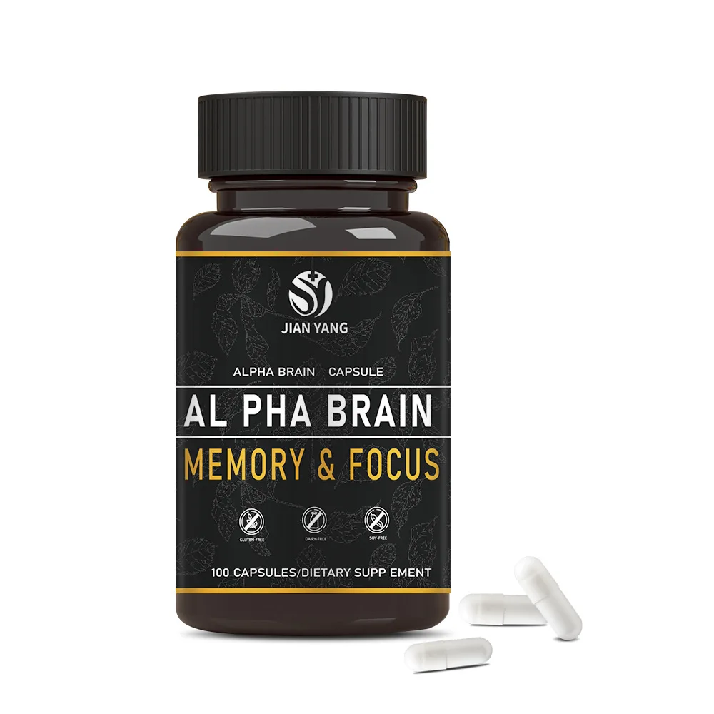 

1 Bottle 60 Pills Brain Capsule Biotin Capsule Alpha Brain Capsule Helps Improve Memory health food