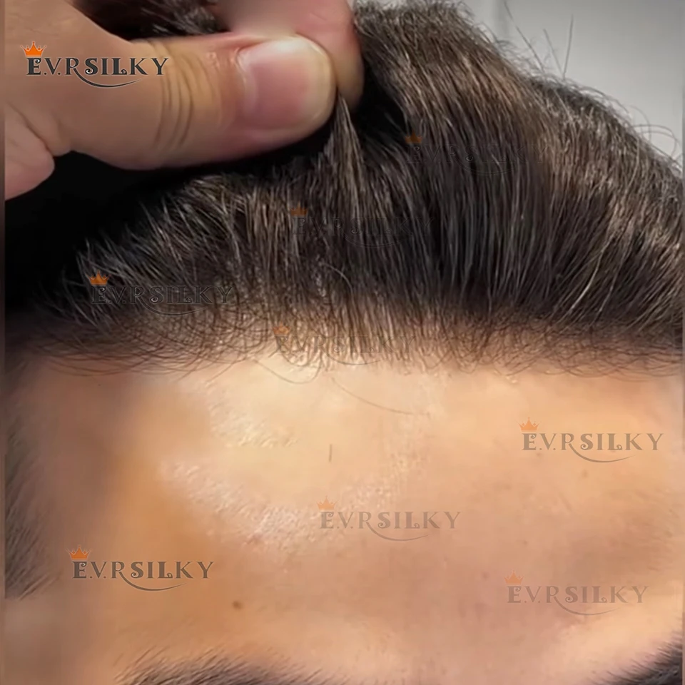 

Необнаружимый мужской парик из ультратонкой кожи 0,02 мм Vloop, темно-русый, коричневый, серый 540 # Черный 80% Плотность Натуральная линия волос Черный Мужской блок