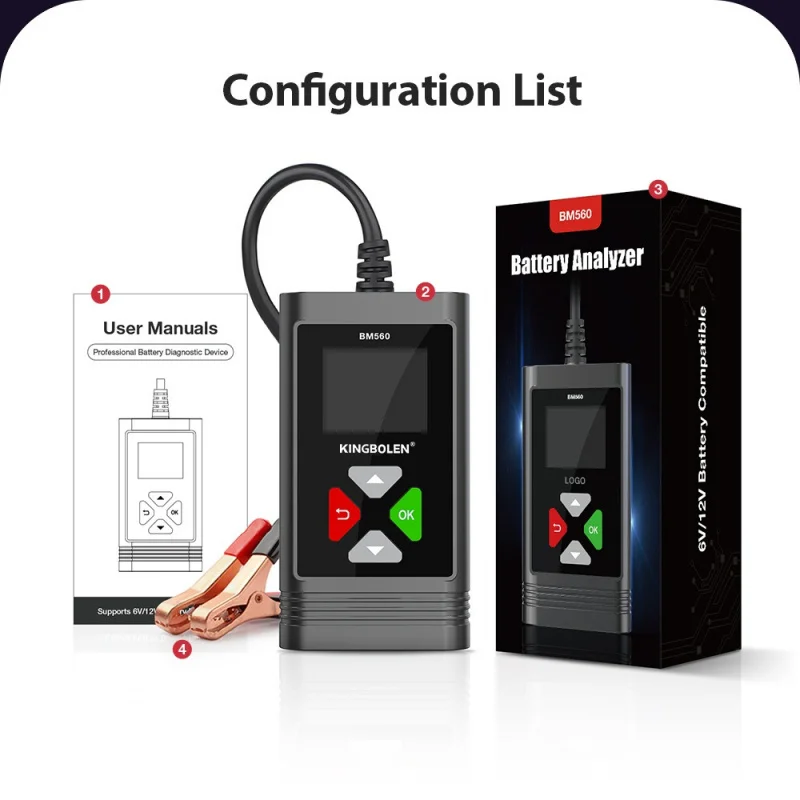 

6V 12V Battery Analyzer Cranking Charging Check Battery Tester Universal Machine With Multi-language