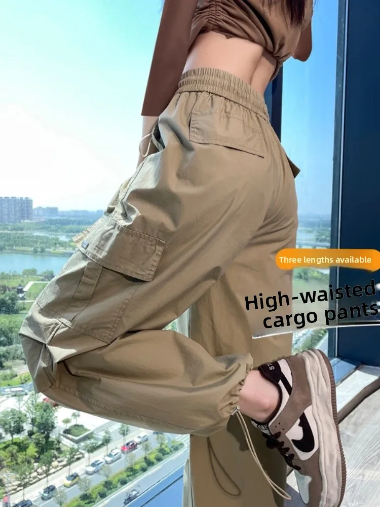Summer 2026 New Small Size Outdoor Mountain Sports American Paratrooper Pants Khaki Quick Dry Workwear Trousers for Women