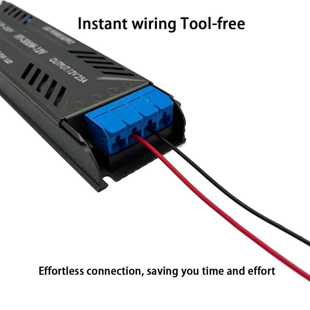 Fonte de alimentação led de alumínio dc12v 24v, transformadores de iluminação 60w 100w 200w 300w 400w, driver adaptador sem ferramentas para luzes