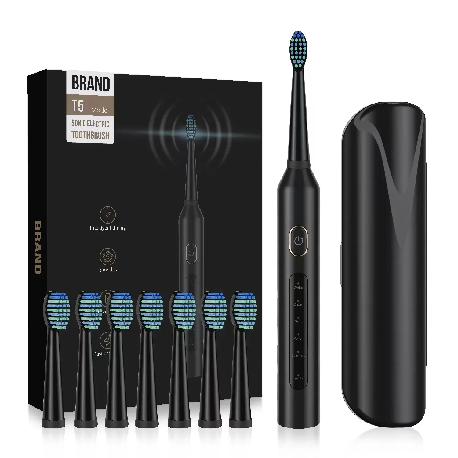 Fairywill Electric Sonic Toothbrush FW-507 USB Charge Rechargeable Adult Waterproof Electronic Tooth Brushes Replacement Heads