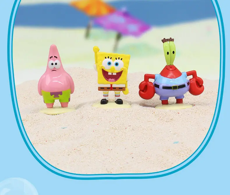 Original SpongeBob Life Is A Drama Blind Box Kawaii Mini Passerby Fish Melting Beans Figuren Desktop-Ornamente Sammlerstücke Spielzeug – Detail 6