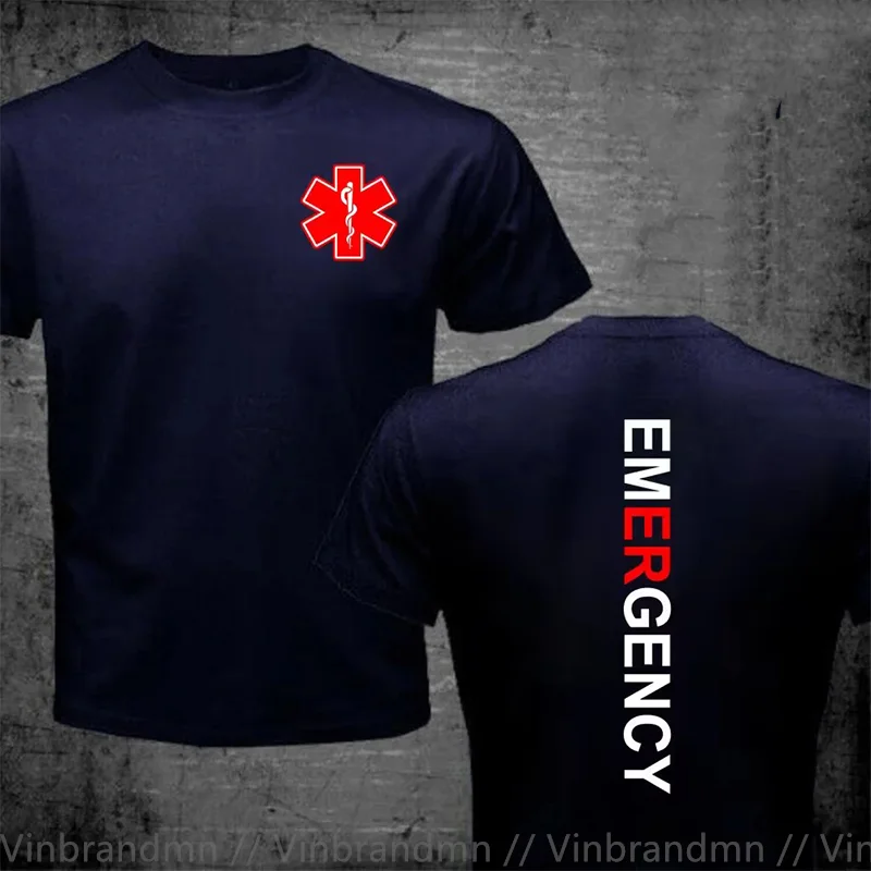 EMT Emergency Department Medical T-shirt Classic Fashion Casual 100% Cotton T Shirt Men Funny Harajuku Tshirt