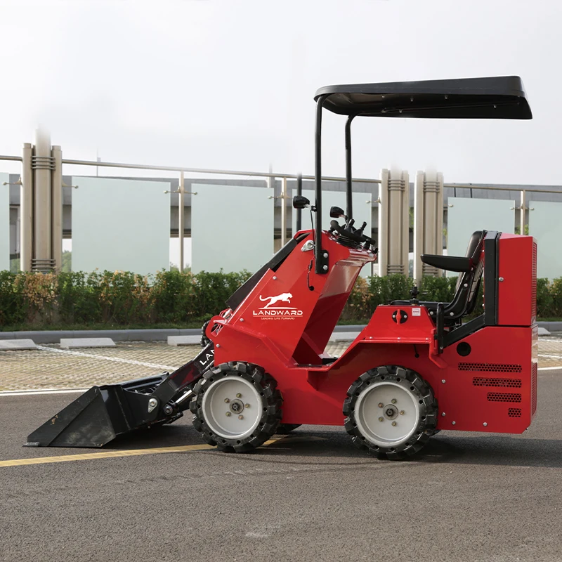 customized China Cheap Skid Steer Mini Loaders High Efficiency Wheel Loader Fast Delivery Mini Skid Steer Loader With Canopy