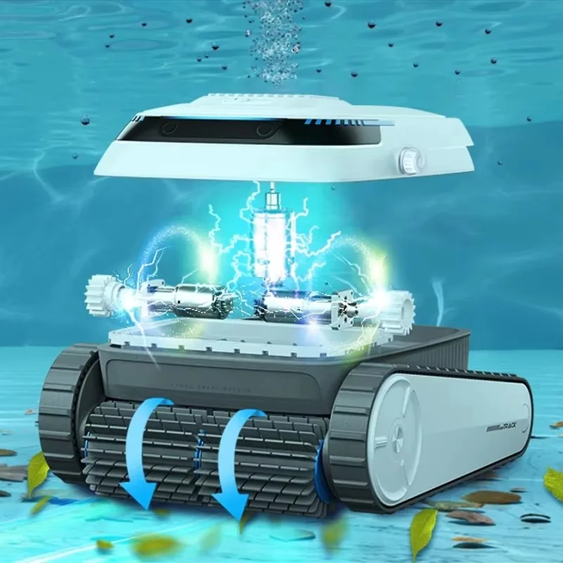 Automatic Wall Climbing Swimming Pool Cleaning Robot Underwater Robotic Vacuum Cleaner Efficient Dirt Debris Cleaning Equipment