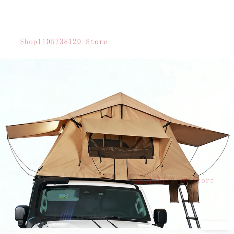 Factory Hot Selling Roof Outdoor Self-Driving, Fully Car, Off-Road SUV Camping Bed Folding Soft Top Ridge Tent