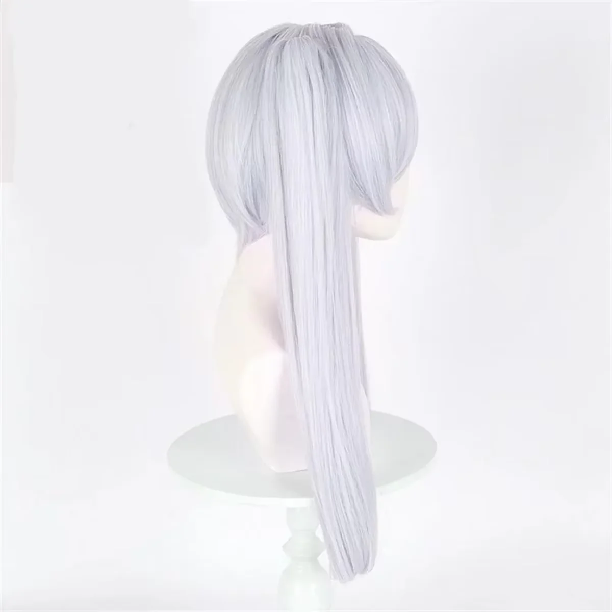 Silver white short double ponytail high quality synthetic wig | anime character for Frieren cosplay wig anime reality show wig image 5