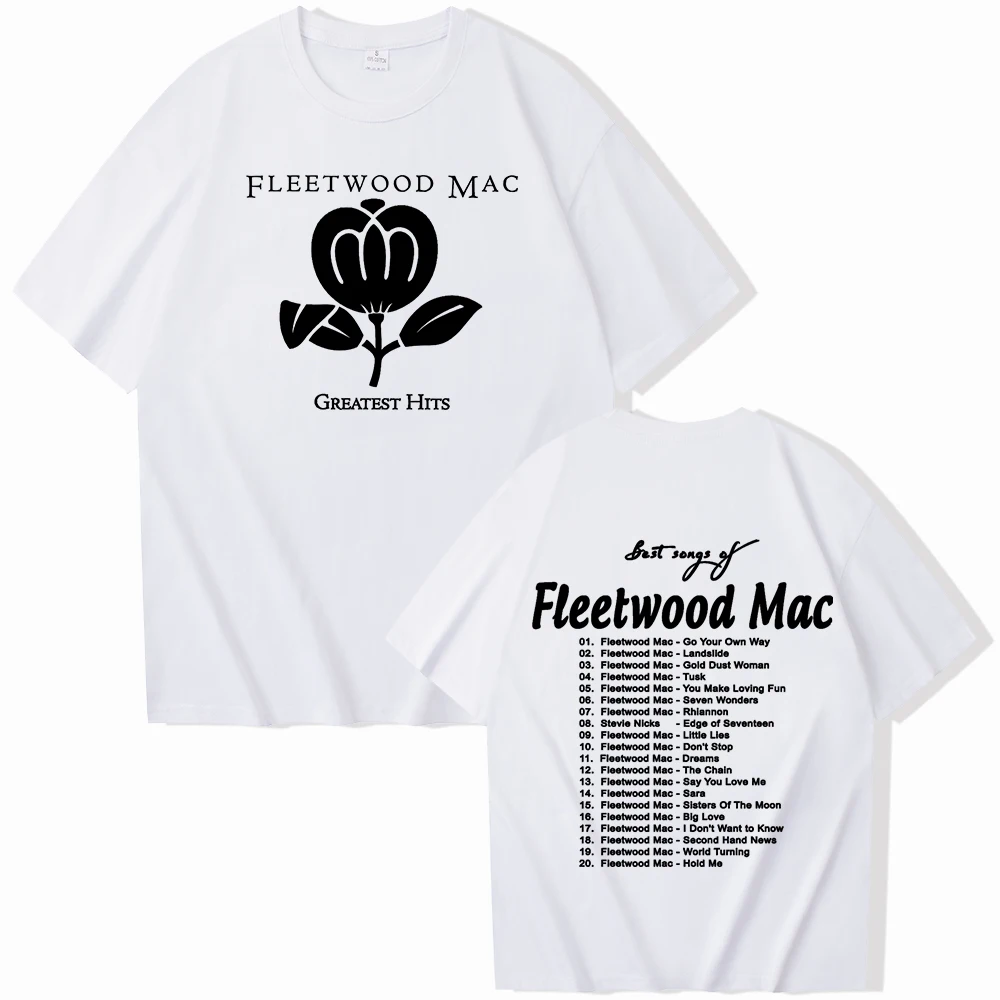 Fleetwood-Mac Greatest Hits 2024 Tour  Summer T-Shirts Man Woman Harajuku O-Neck Short Sleeve Shirts Music Fans Gift Tops