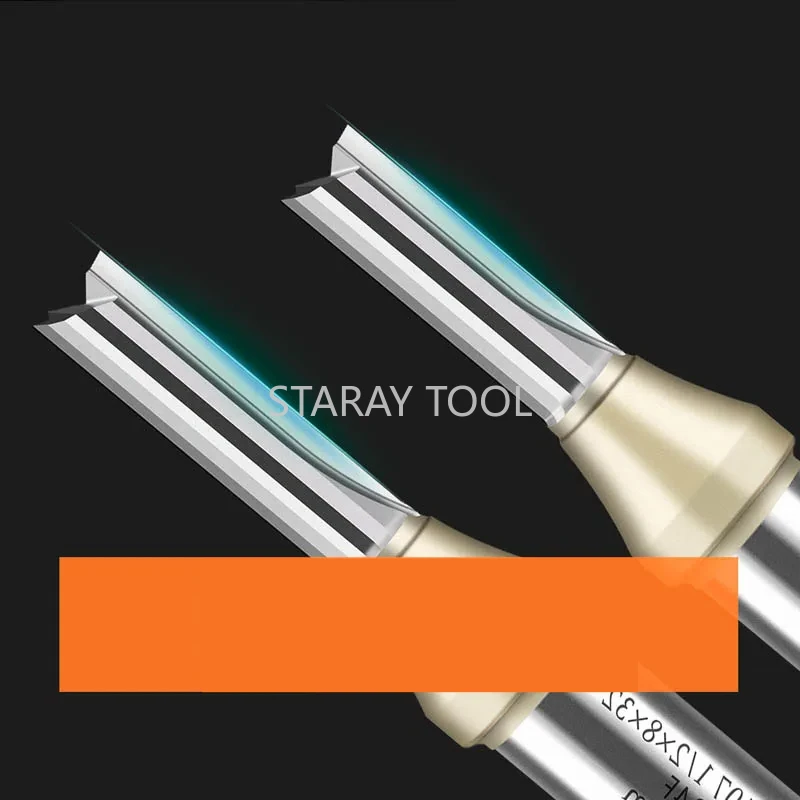 1/2 Shank Router Bit 2 Flutes TCT Straight End Mill Woodworking  CNC Tool Carbide Cutter for Wood MDF Plywood Chipboard