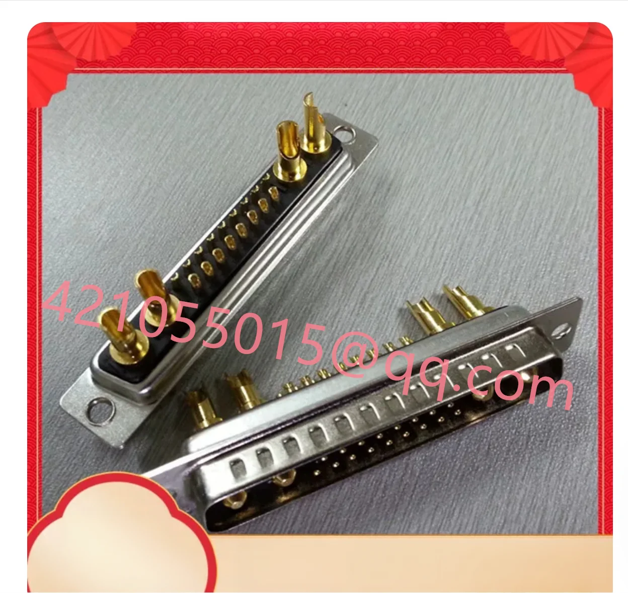 5 pieces, integrated circuit RF coaxial connector 21W4, female seat all gold black glue optical hole solid core car needle