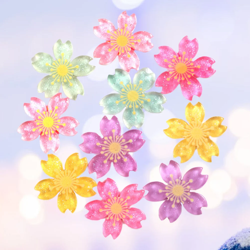 

10 Pcs Fridge Magnet Whiteboard Flower Magnetic Sticker Stickers Three-dimensional Refrigerator