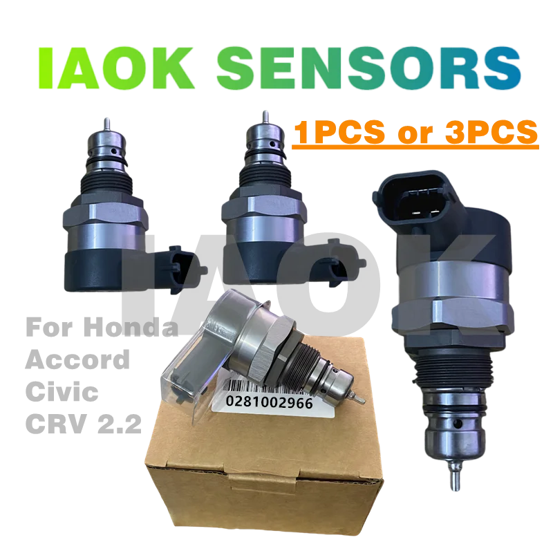 1/3PCS FUEL RAIL PRESSURE RELIEF VALVE OEM 0281002966 For H-ONDA A-ccord Civicc CR-V 1.6 2.2 I-DTEC Common Rail Regulator
