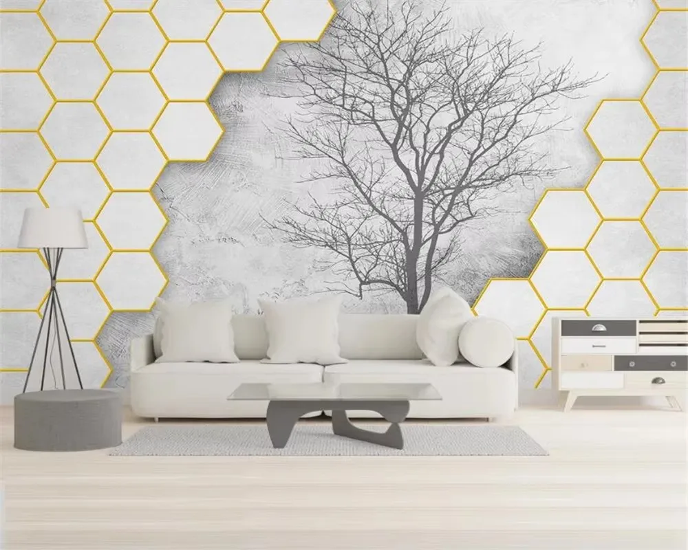 

Custom 3d Wallpaper Watercolor hand painted elk forest landscape tree murals Decorative Background wall 3d wallpaper painting