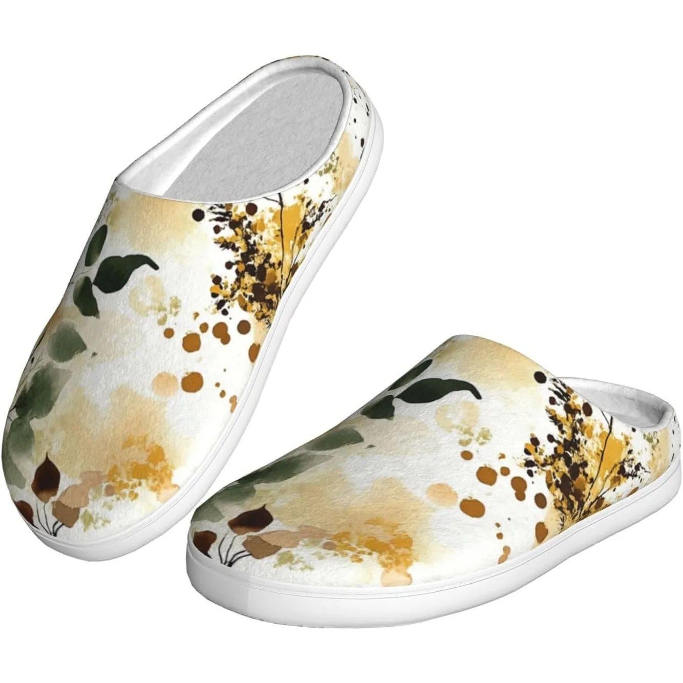 

Женские уютные тапочки Plant, домашние тапочки из мягкого хлопка для дома и улицы с противоскользящей подошвой