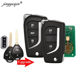 jingyuqin 2/3 Buttons Control Key 315Mhz with Chip For Toyota Corolla RAV4 Camry CROWN Reiz Toy43 TOY48 Modified Flip Remote Key