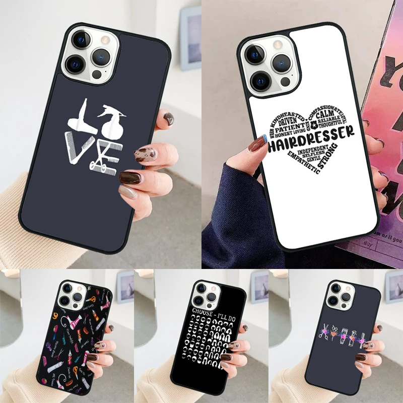 Hair Stylist Hairdresser phone case Cover For iPhone 14 15 16 Pro Max SE 2020 coque For apple 11 12 13 Pro Max Mini 8 Plus