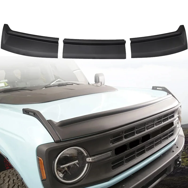 Hood Bug Deflector For Ford Bronco 2021 2022 2023 Trail Armor Hood Shields Protector Stone Guard Cover