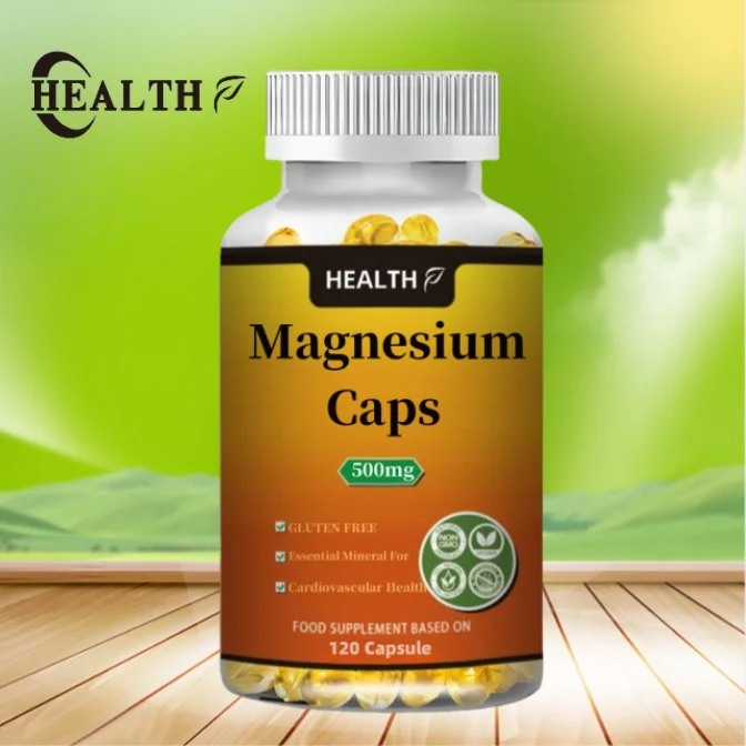 Magnesium Capsules 500 mg, magnesium oxide, citrate, succinate, heart health, healthy bones, metabolism support