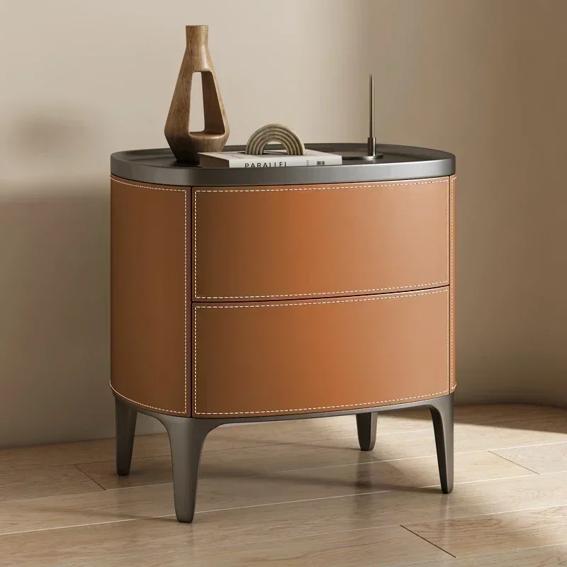 Luxury Bedside Table Bedroom Creative European Cabinet Storage Drawers Comfortable Wood Nachttisch Bedroom Unique Ferniture