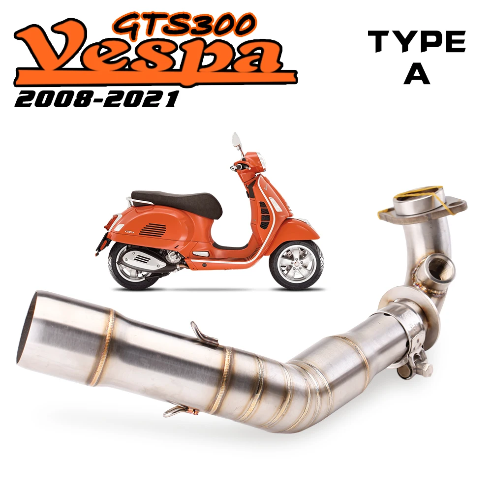 For GTS 250 300 Motorcycle Exhaust Pipe Stainless Steel Middle Link Pipe image 3