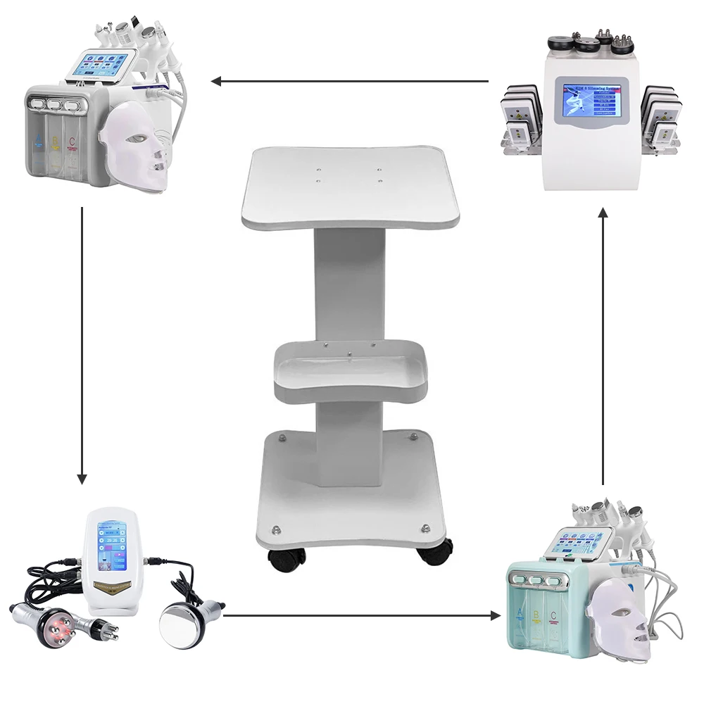 Beauty Salon Trolley Salon ABS Use Pedestal Rolling Cart Wheel Aluminum Stand Personal Care Appliance Parts