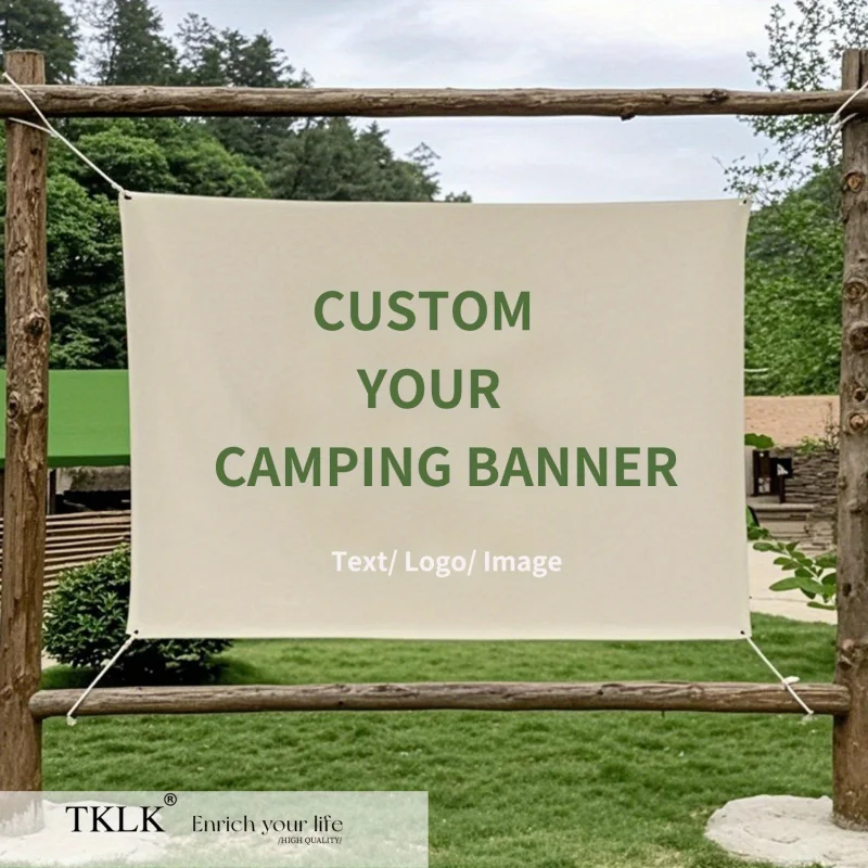 Customizable Camping Banner with 4 Grommets - Easy to Hanging, Perfect for Outdoor Decor Banner