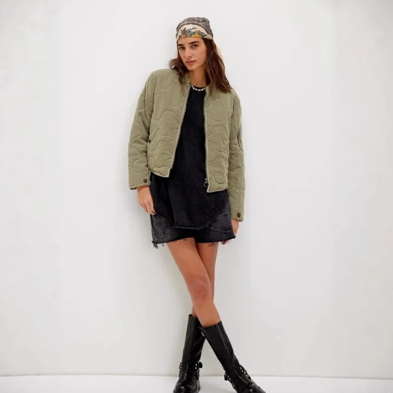2025 Winter New Urban Leisure Quilted Jacket Loose Collar Jacket
