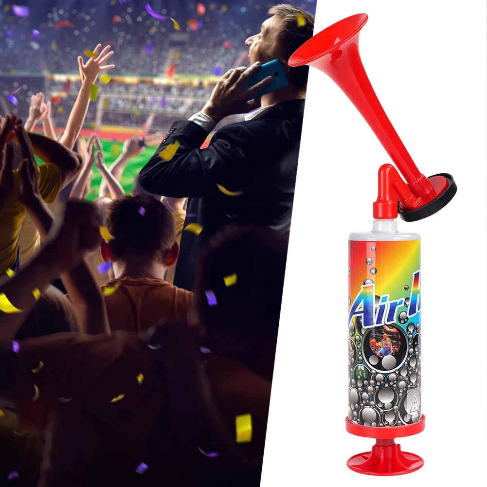 Football Championship Fanfare Reusable Air Pressure Trumpets Soccer Air Cheering Horn for Boating Sports Events Birthday Parties