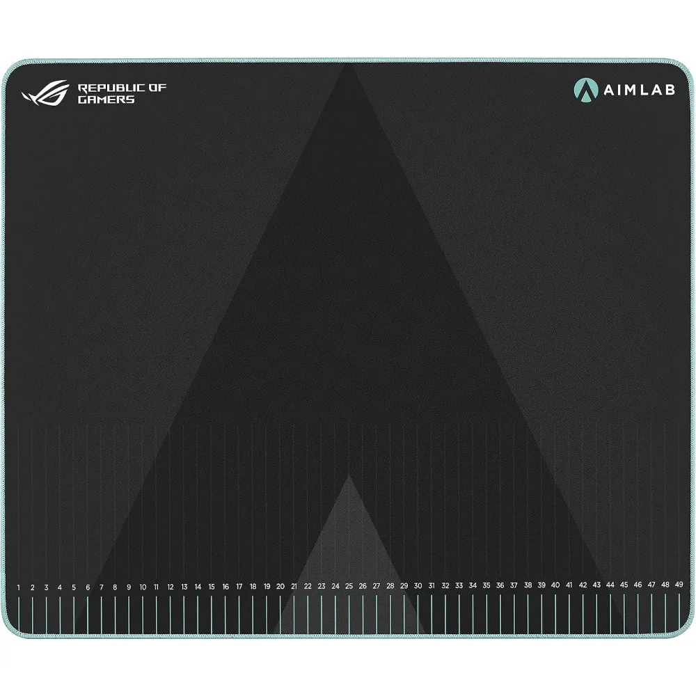 19.9" x 16.5" Hybrid Cloth Mouse Pad - Training Markings, Water/Oil/Dust Resistant, Soft Non-Slip Base - Black