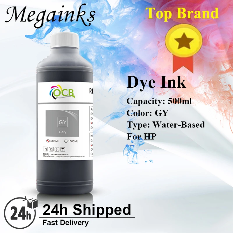 500ML Universal Refill Dye Ink Compatible For HP 72 727 T770 T790 T1120 T1200 727 T920 T1500 T2500 T930 T1530 T2530 Printer